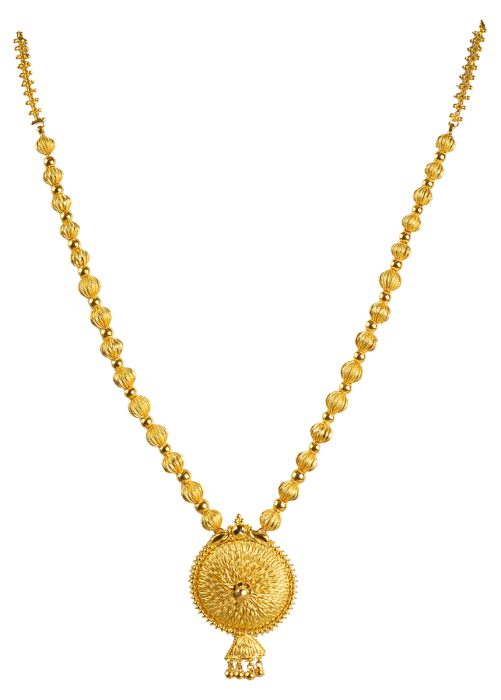 Gold Long Necklace Designs in 30 grams