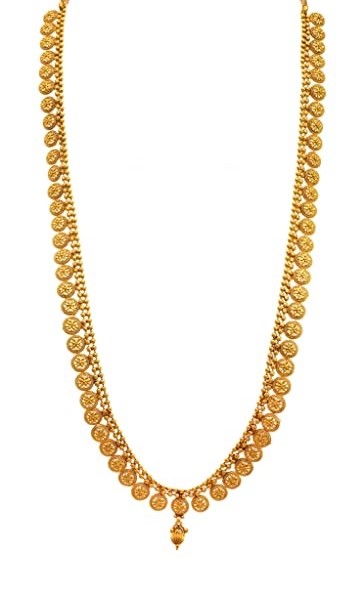 Gold Long Necklace Designs in 30 grams