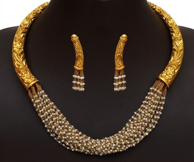 Gold Necklace and Earring Set Designs
