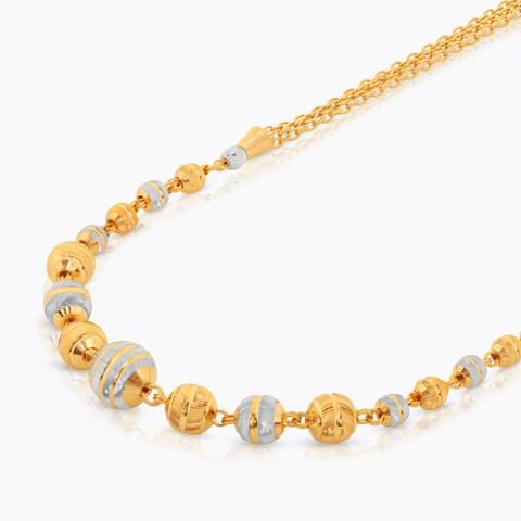 Gold Long Necklace Designs in 30 grams