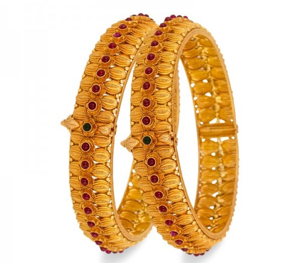 Gold Bangles designs in 40 grams