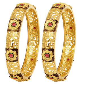 Gold Bangles designs in 40 grams