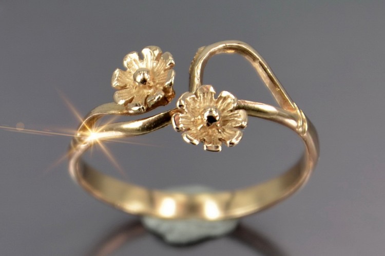 22k Gold Ring Beautiful Enameled Stone Studded Ladies Jewelry Select Size  Ring 2 | eBay
