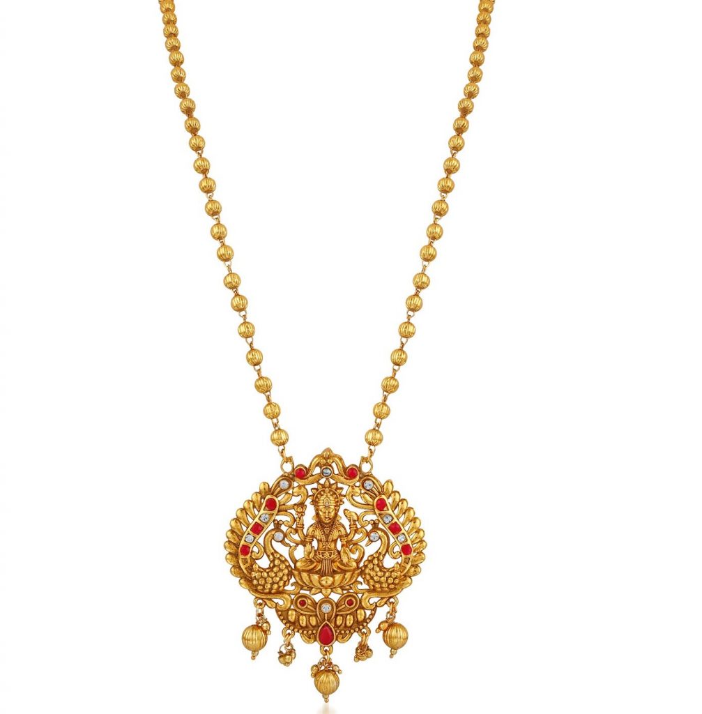 Gundla Mala with Lakshmi Pendant in Gold - Dhanalakshmi Jewellers