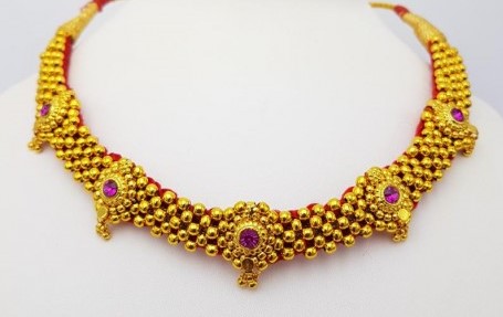 22k Gold Thushi Necklace