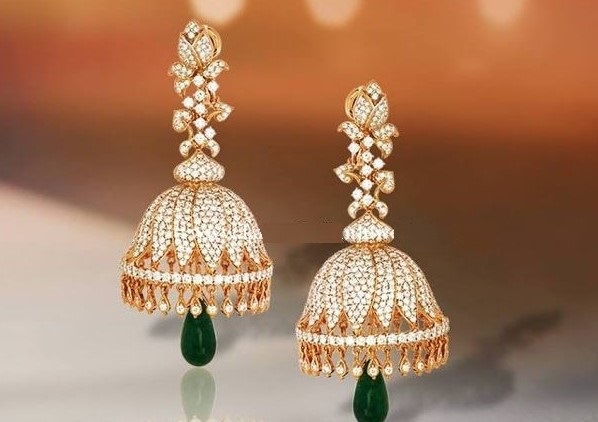 Diamond Jhumkas