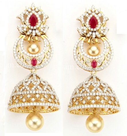 Diamond Jhumkas