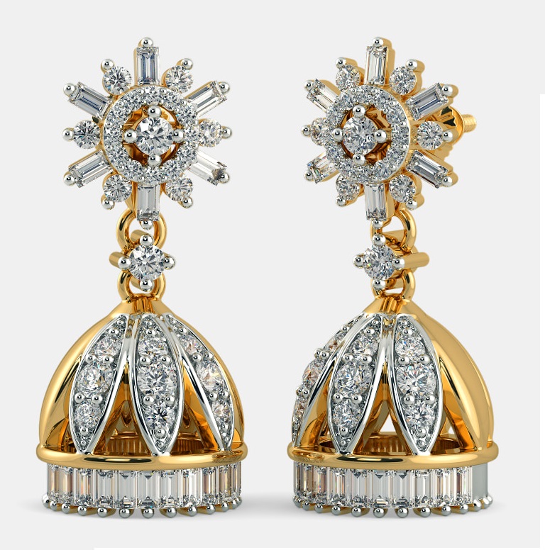 Diamond Jhumkas