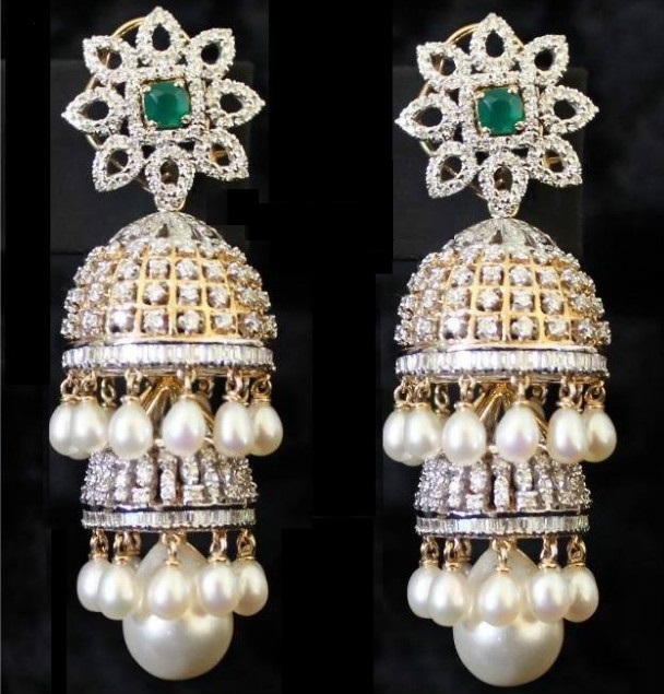 Diamond Jhumkas