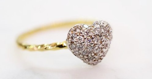 Lovey-Dovey Heart Shaped Diamond Ring Designs