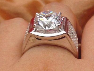 Amazon.com: Rare 7 Carat Big Diamond Cut Fire Moissanite Mens Heavy  Sterling Silver 925 Handmade Ring Gift for Him Anniversary Ring (9) :  Handmade Products