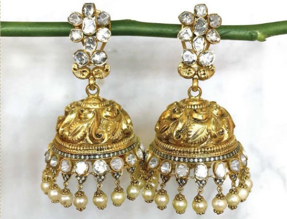 Gold Jhumka|Latest Gold Jhumka Designs