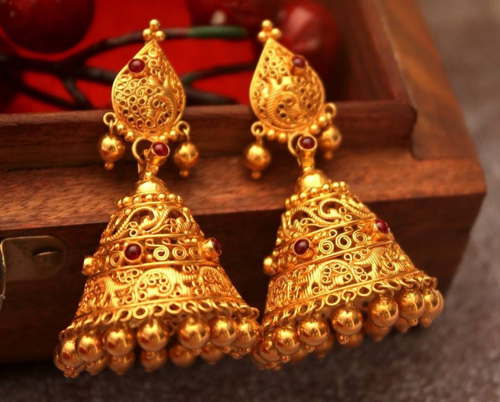 Gold Jhumka|Latest Gold Jhumka Designs