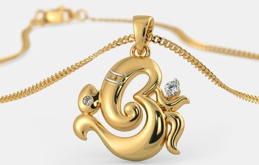 Om Gold Pendant