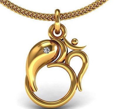 Om Gold Pendant