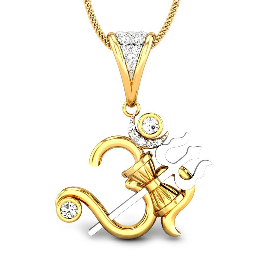 Om Gold Pendant Designs for Men | Dhanalakshmi Jewellers