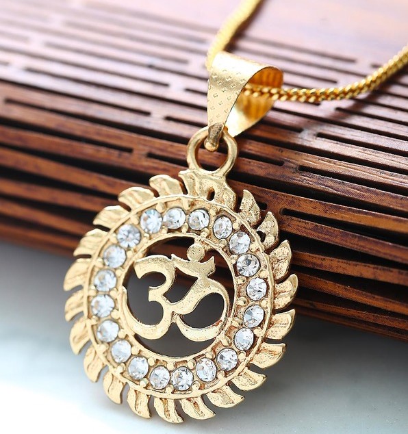 Om Gold Pendant Designs for Men - Dhanalakshmi Jewellers