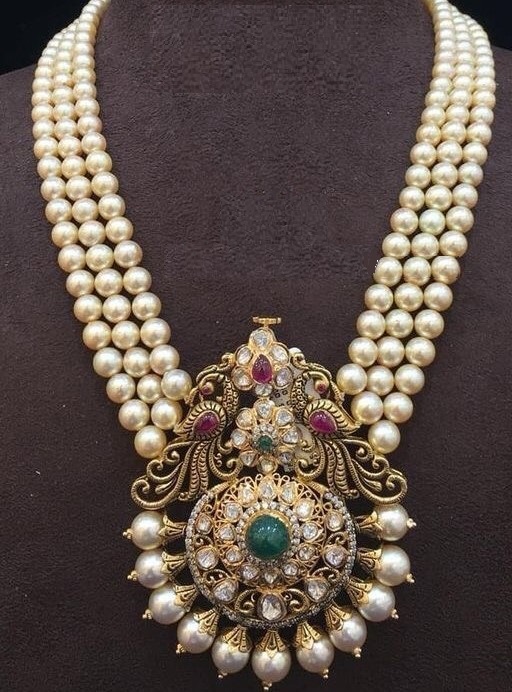 Antique Pearl Necklace Designs