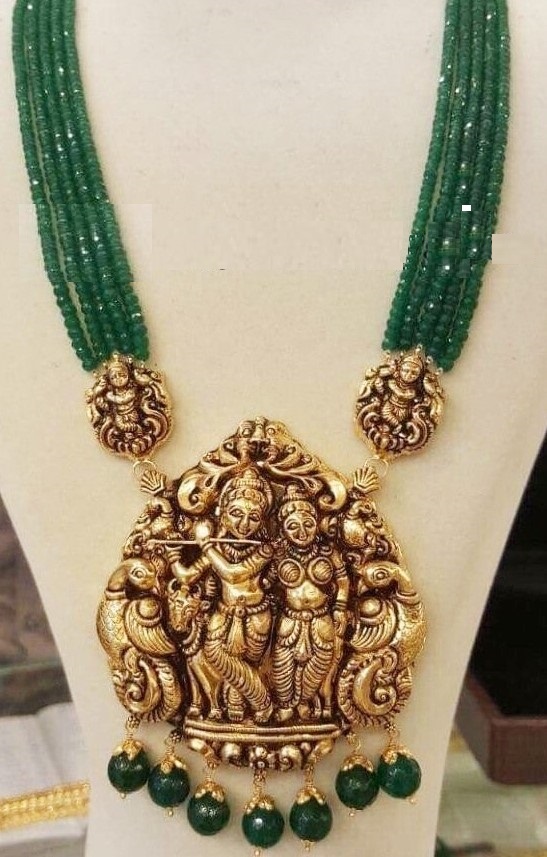 Gold long deals chain temple designs