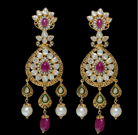 Uncut Diamond Earrings 