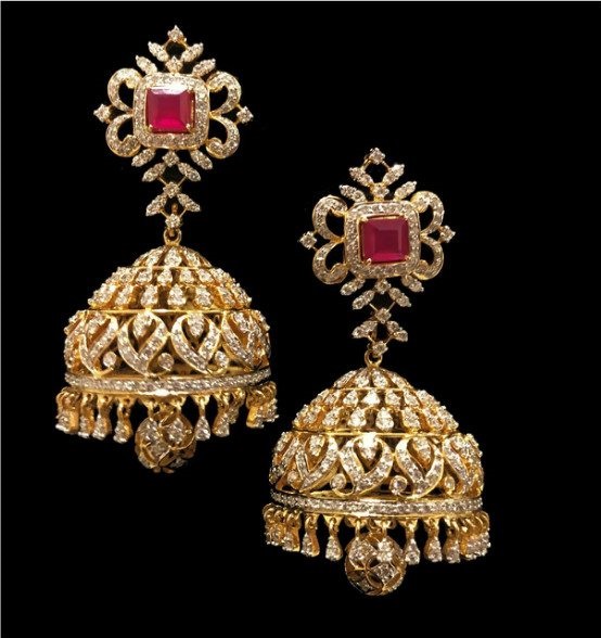 Diamond Jhumkas