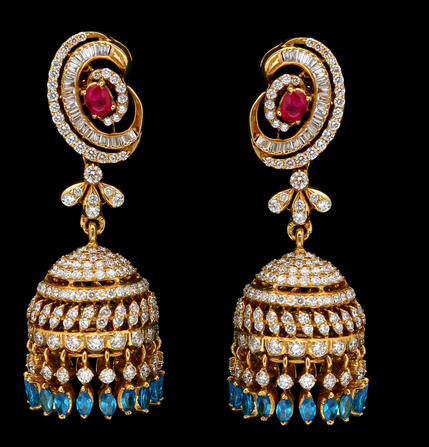 Diamond Jhumkas