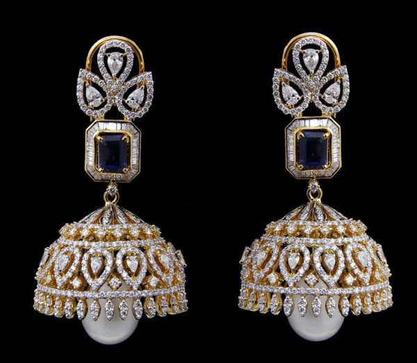 Diamond Jhumkas