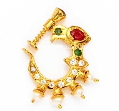 Featured image of post Peacock Design Nose Ring : Check out latest collections of designer nose pins online on flipkart at best prices.