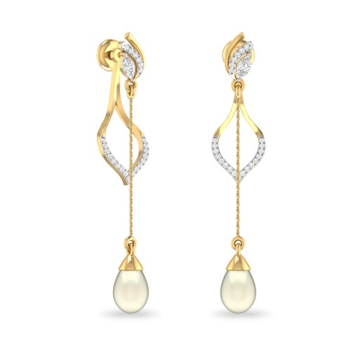 Diamond Sui Dhaga Gold Earrings