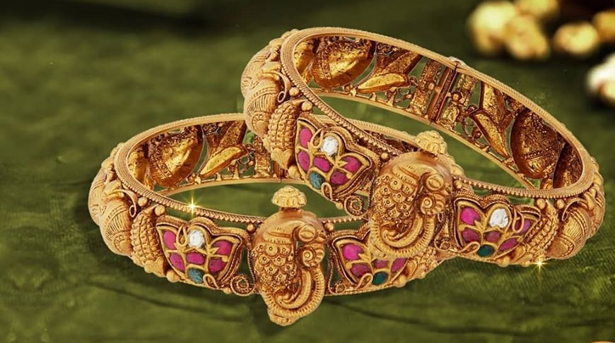 Antique Bangles with Kemp Stones