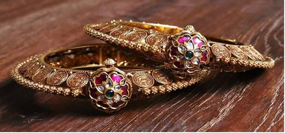 Antique Bangles with Kemp Stones