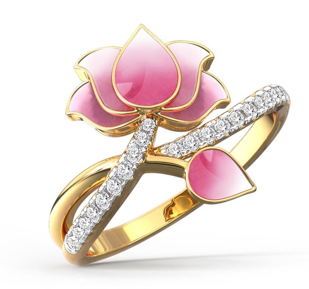 gold ring flower design