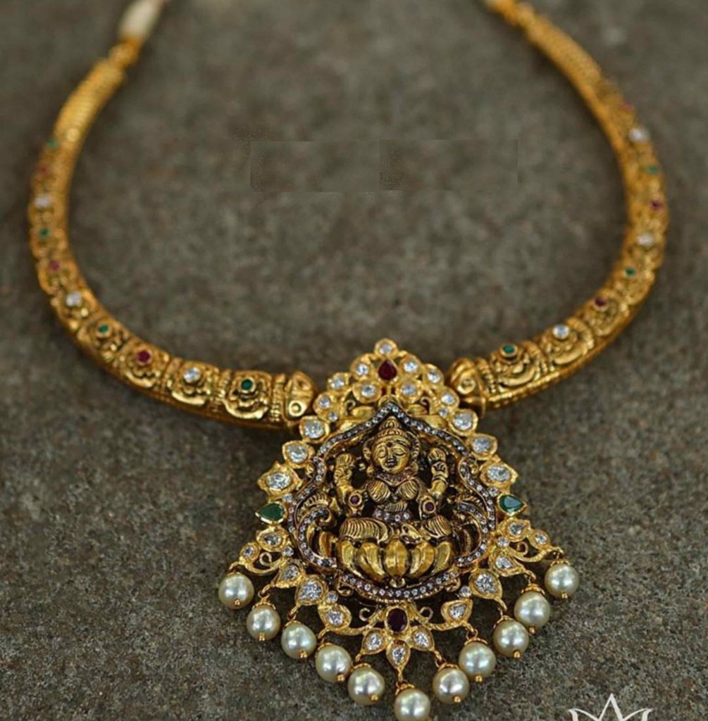 91 Grams Kante with Pachi Motifs - Jewellery Designs