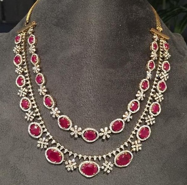 Ruby Diamond Necklace 