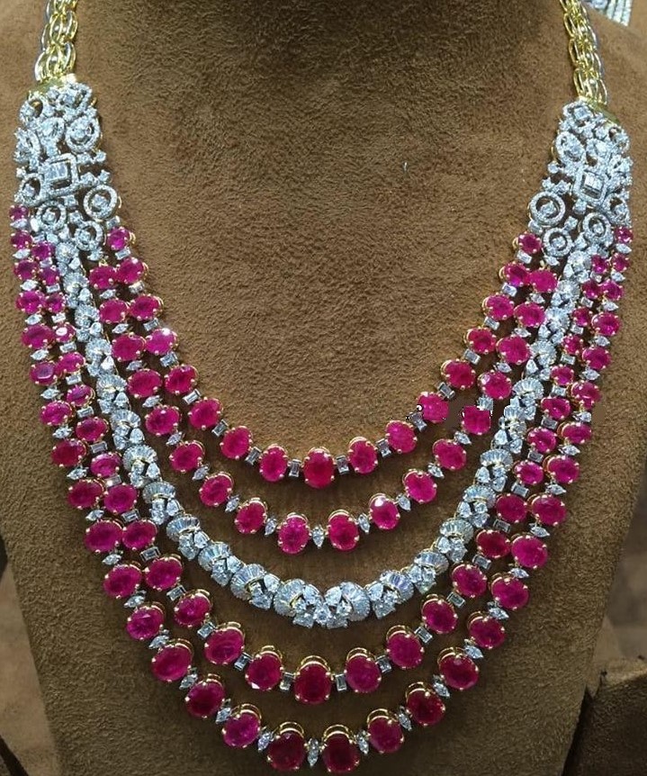 Ruby Diamond Necklace 