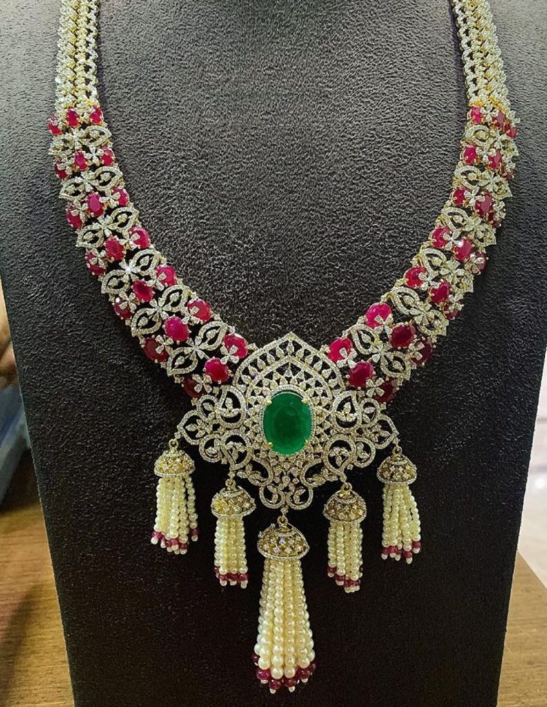 Ruby Diamond Necklace 