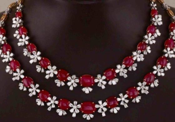 Ruby Diamond Necklace