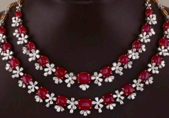 Ruby Diamond Necklace 