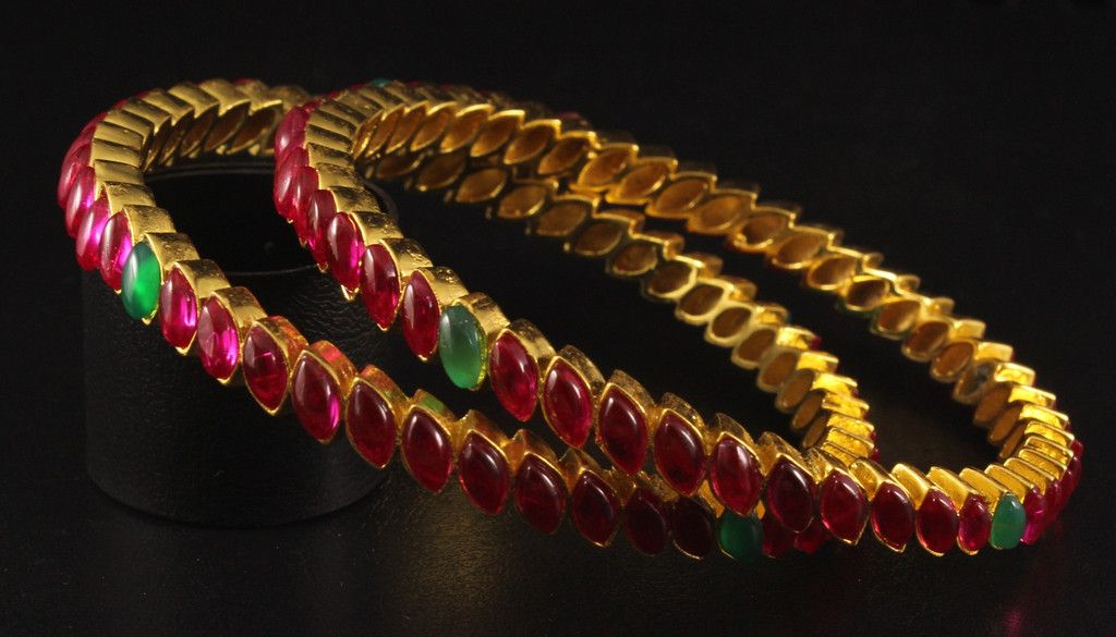 Antique Bangles with Kemp Stones