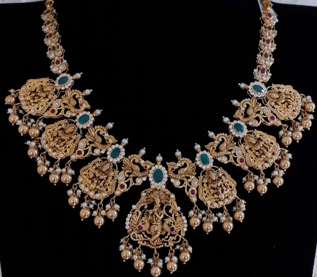 Antique Kundan Necklace Designs - Dhanalakshmi Jewellers