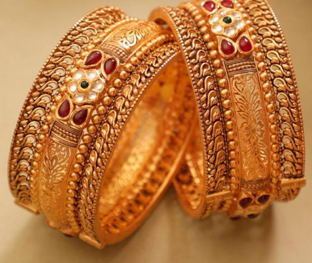 Broad Gold Bangle Designs