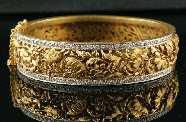 Broad Gold Bangle Designs