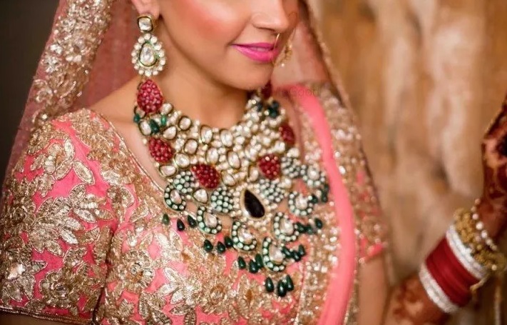 Bridal Jewellery|Bridal lehenga|Polki Jewellery