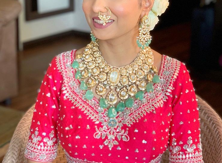 Bridal Jewellery|Bridal lehenga|Pastel Jewellery