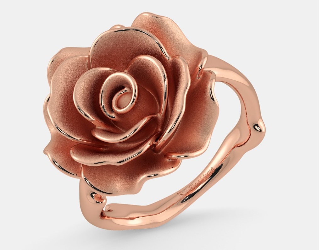 rose gold ring flower design