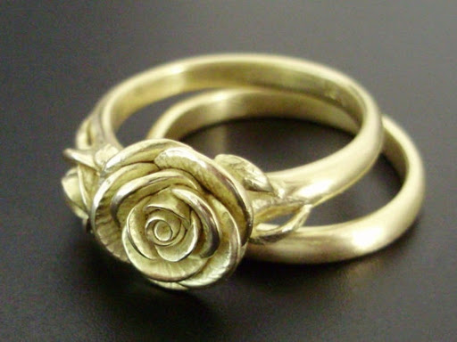 rose gold ring flower design