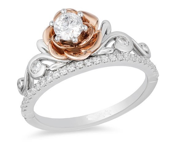 rose gold ring flower design