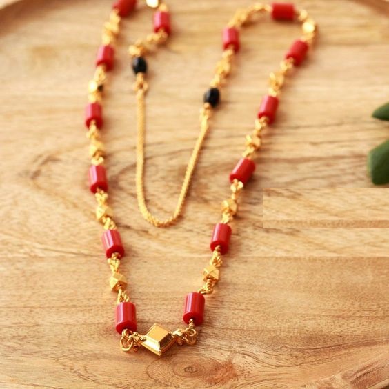 mangalore coral necklace| Kastali|GSB Mangalsutra|Konakani Coral Necklace|Mangalore Jewellery|Konkani Jewellery