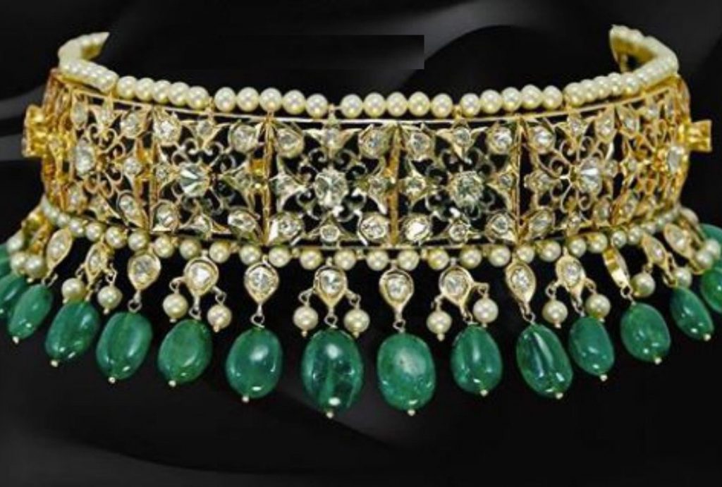 Emerald Polki Choker