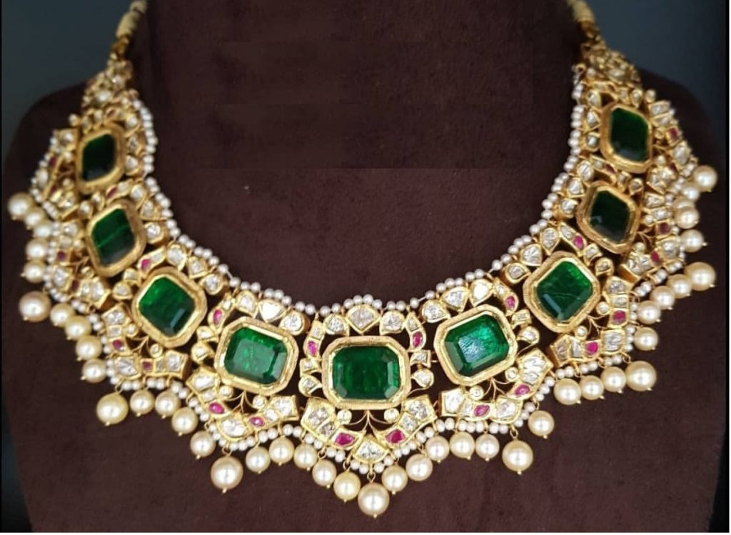 Emerald Polki Necklace
